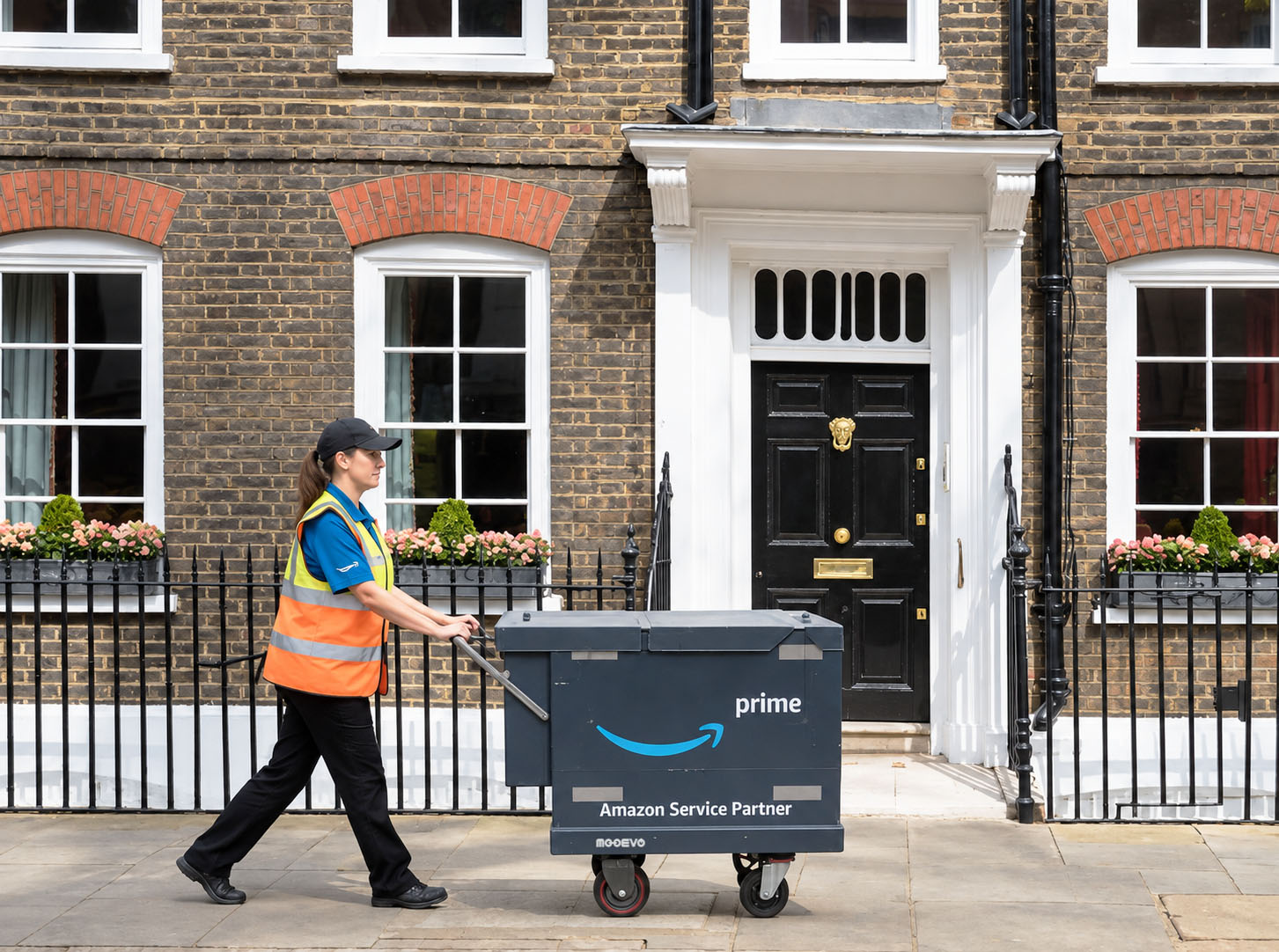 heavy duty amazon delivery push cart mooevo