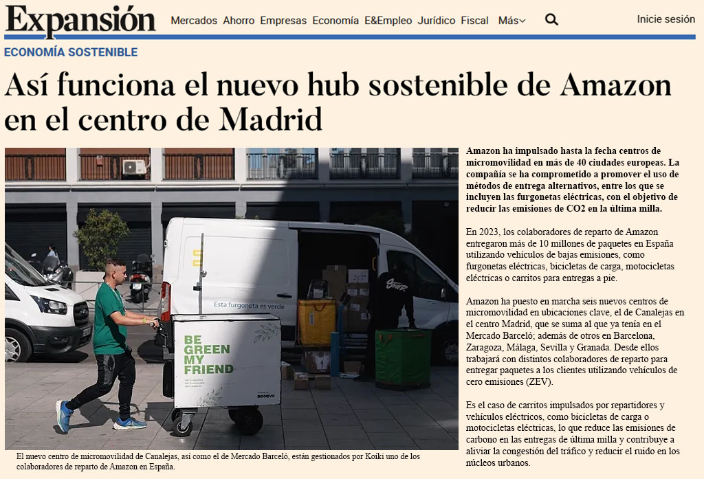 carros electricos sostenibles amazon madrid