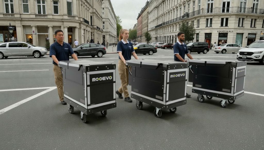 Carrito para reparto de paqueteria nyc