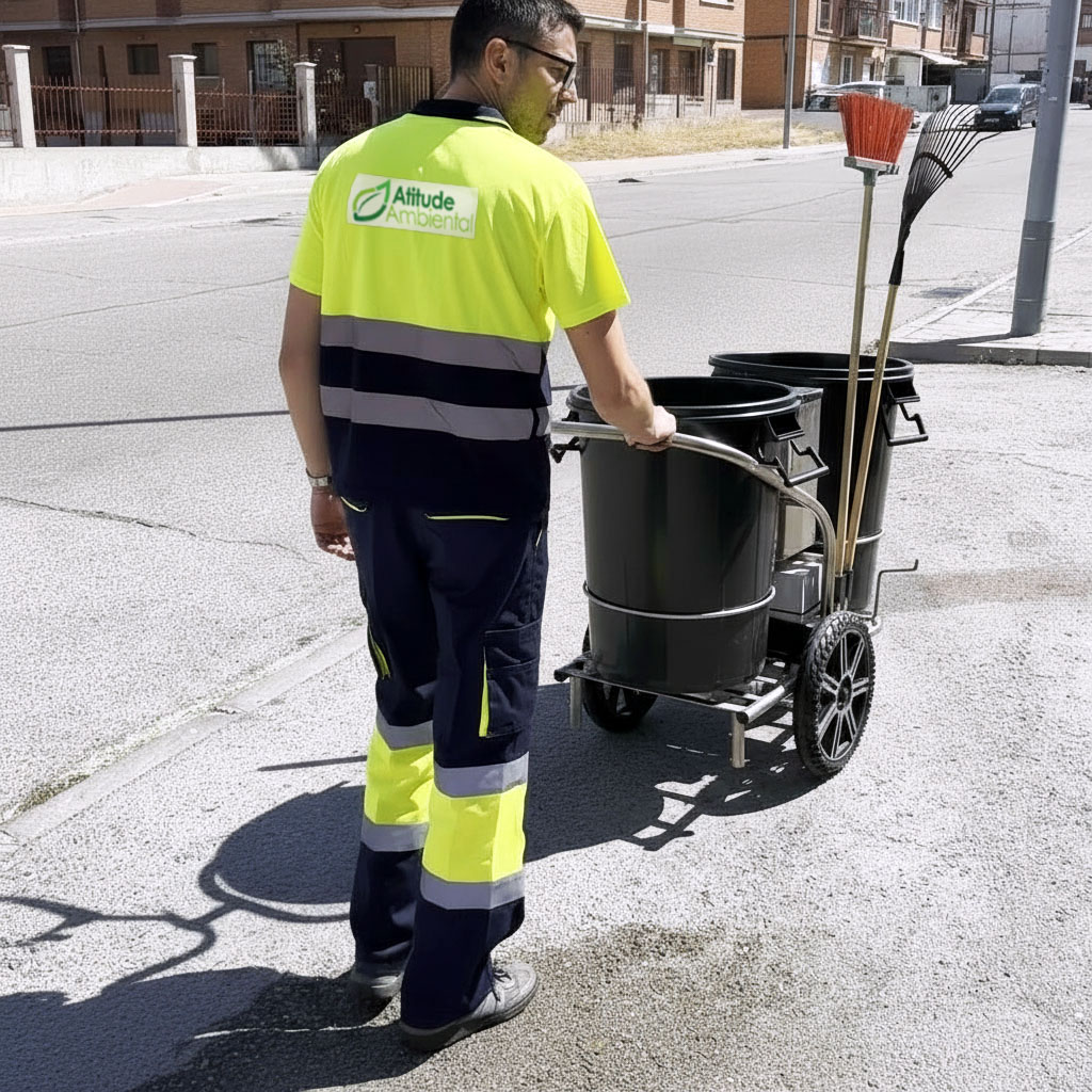 barrendero con carrito electrico en badajoz