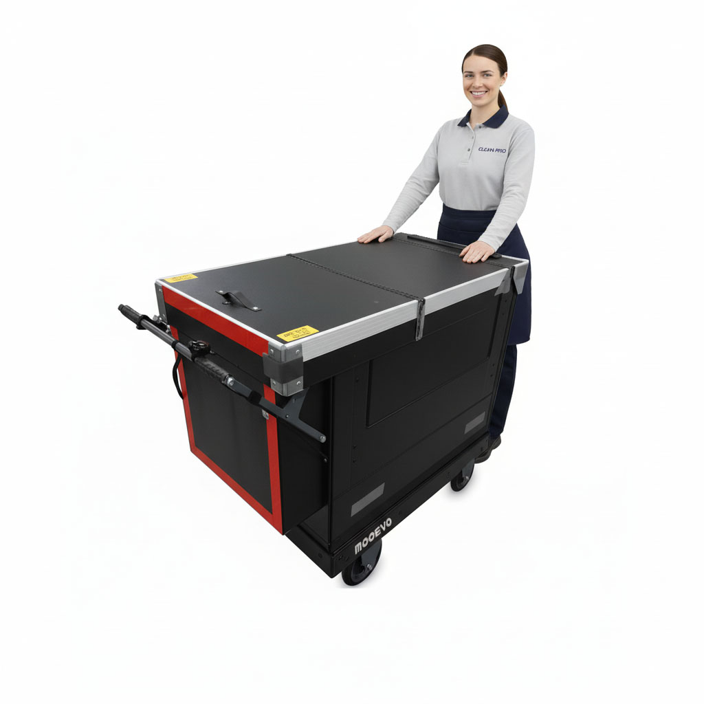 caja plegable con ruedas para la basura