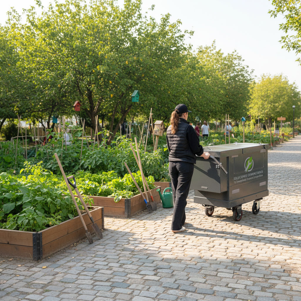 carrito plegable para invernaderos y tiendas de plantas
