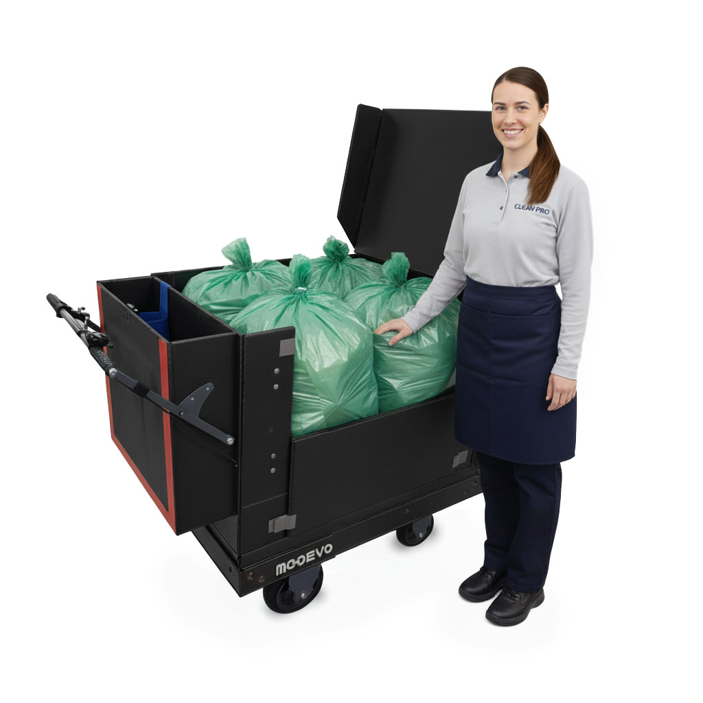 carritos de basura plegable con bolsas para sacar
