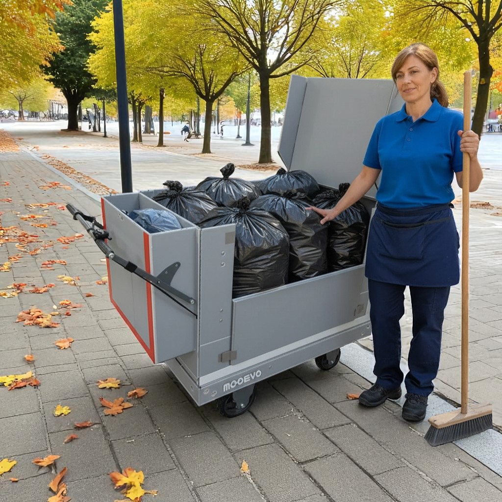 carro recogida de hojas plegable