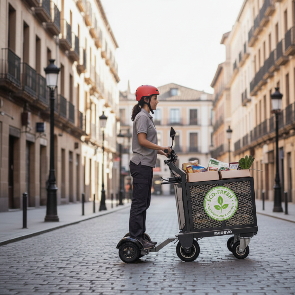 reparto electrico supermercado ecologico