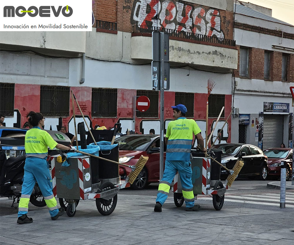 barrendero con carrito electrico fotos