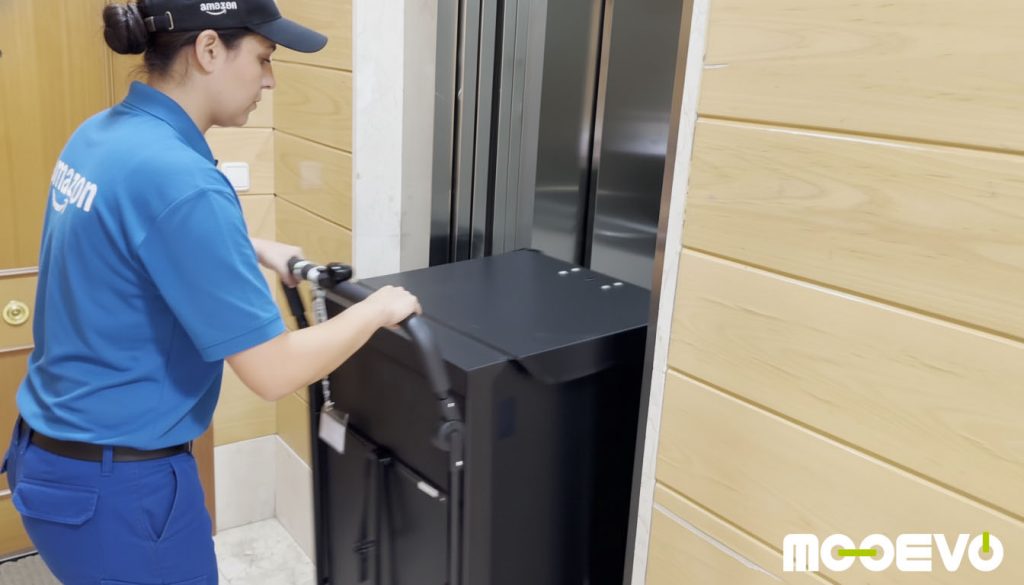 carritos de reparto que caben en un ascensor para paquetes amazon