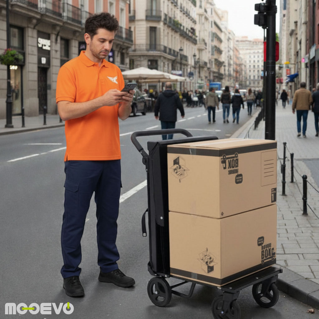 empresas de reparto de paquetes carretilla plegable