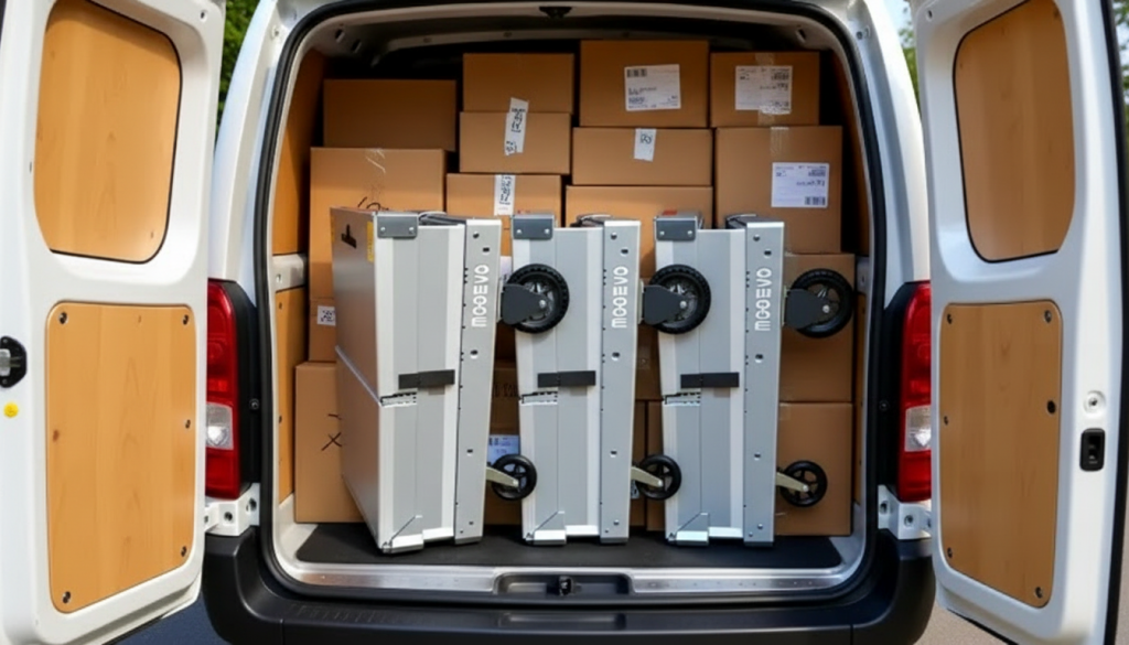 carros reparto furgoneta paquetes