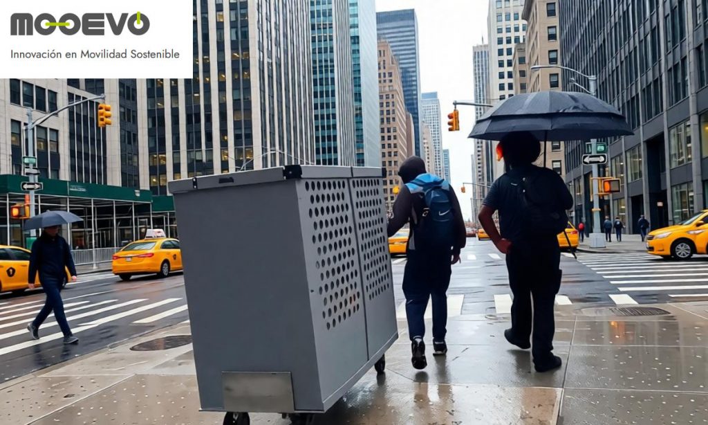 modelo de reparto a pie amazon nueva york manhattan