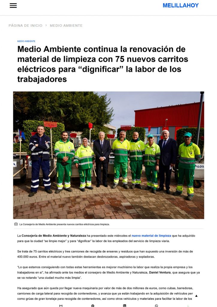 servicio municipal de basuras melilla carritos empresa
