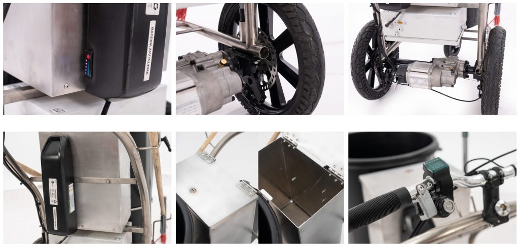 Electric urban cleaning cart