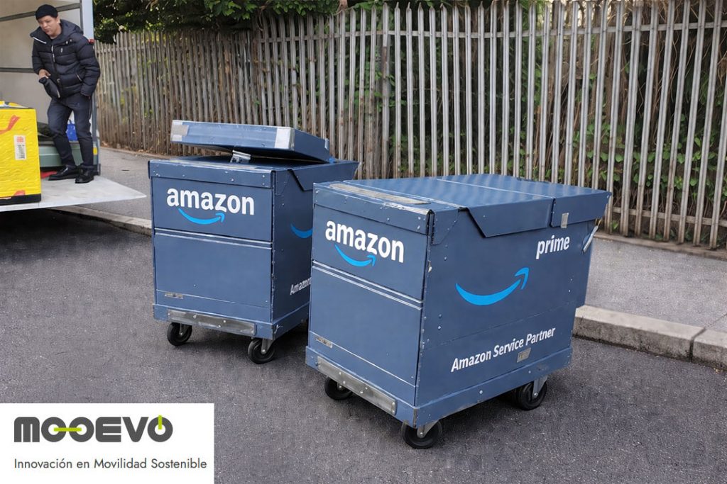 walking delivery amazon london uk trolleys