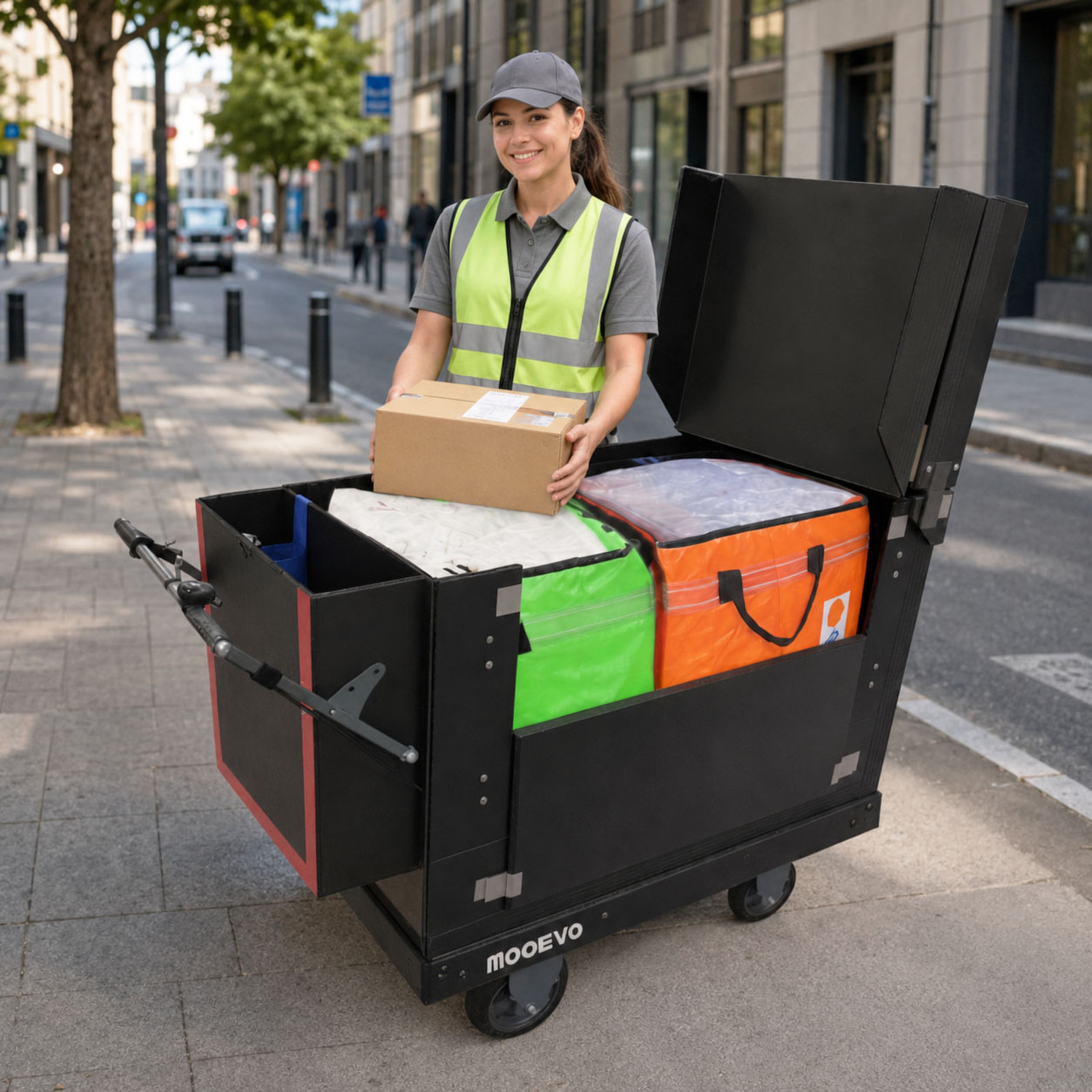 fabrica carritos plegables de reparto polipropileno alveolar corrugado españa