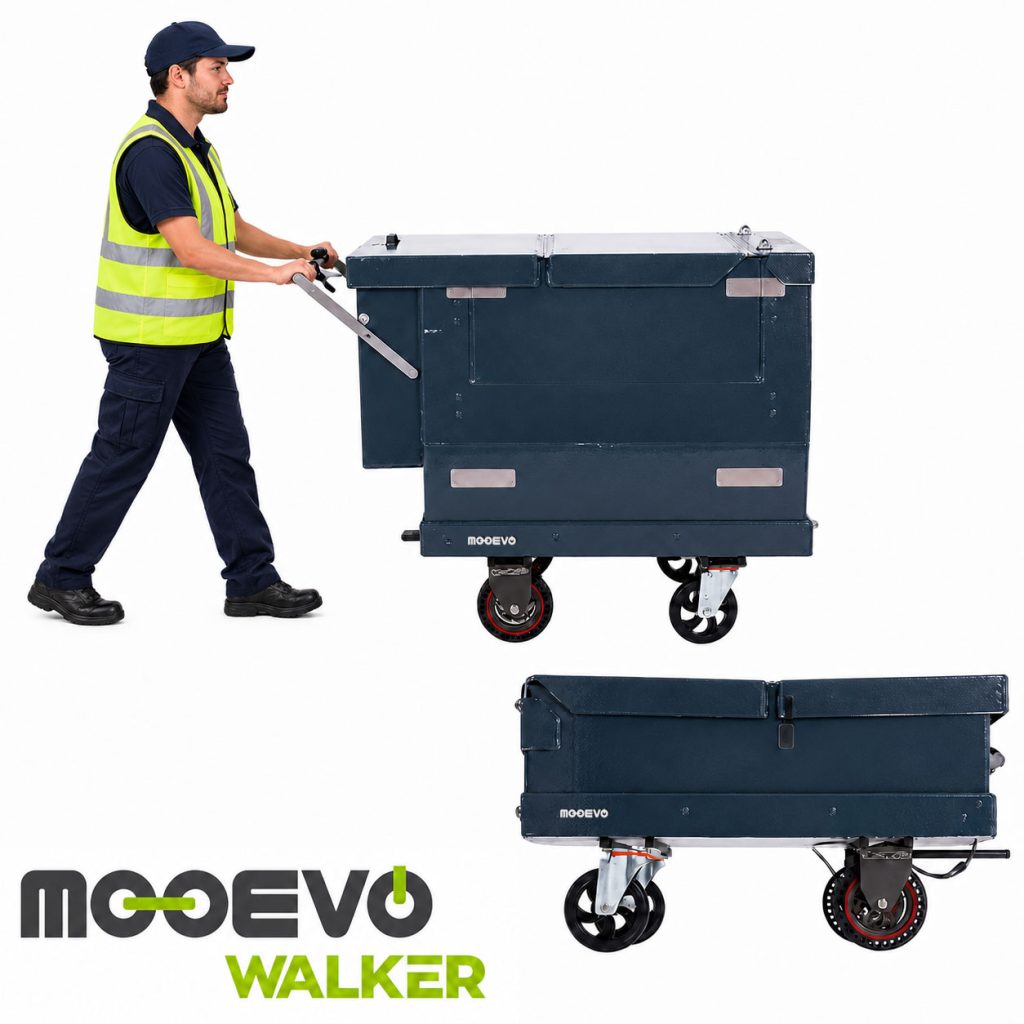 carrito de reparto de paquetes para imagen corporativa