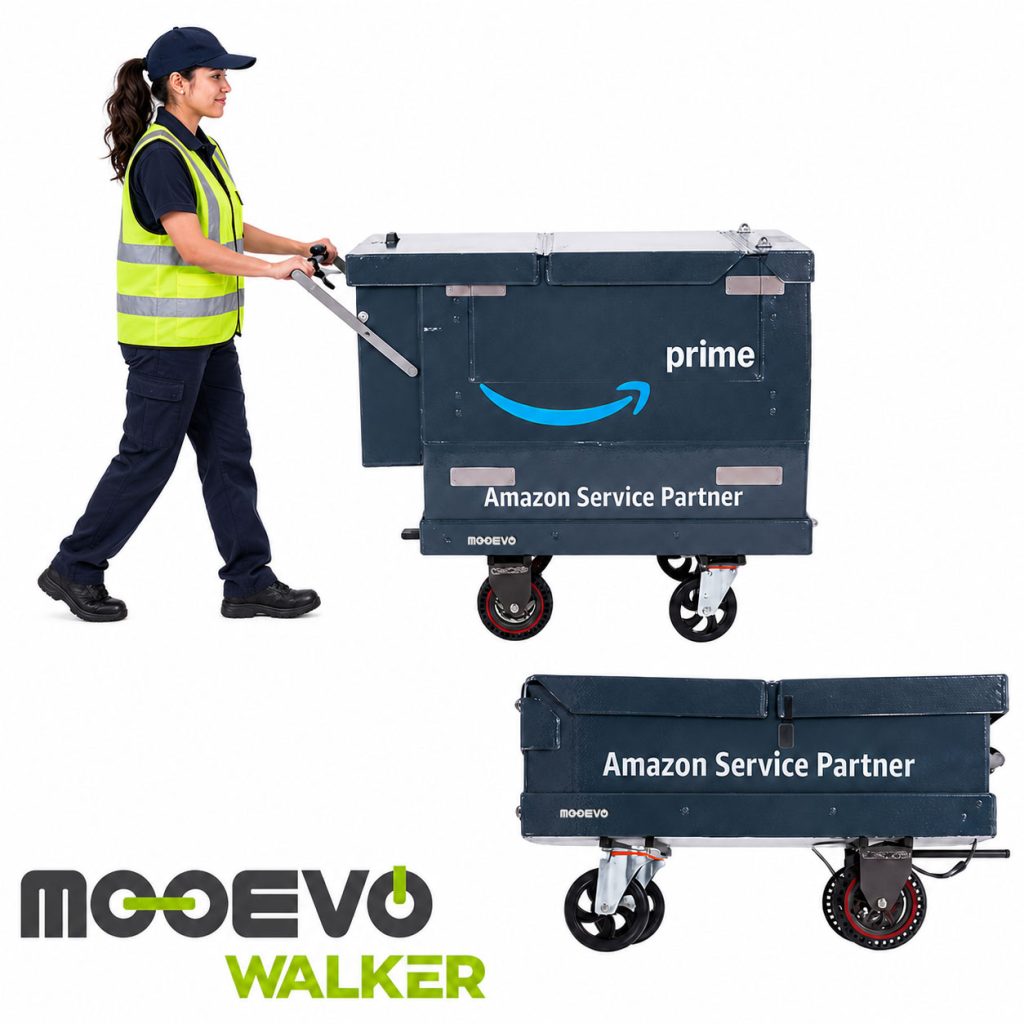 carrito de reparto para dsp amazon logo branded